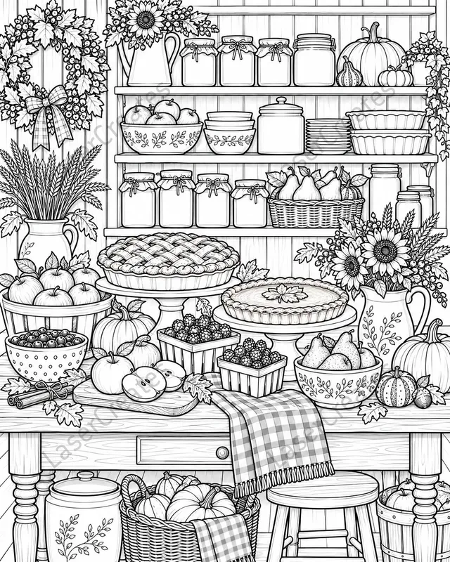 Cozy Treasure Display Coloring Pages