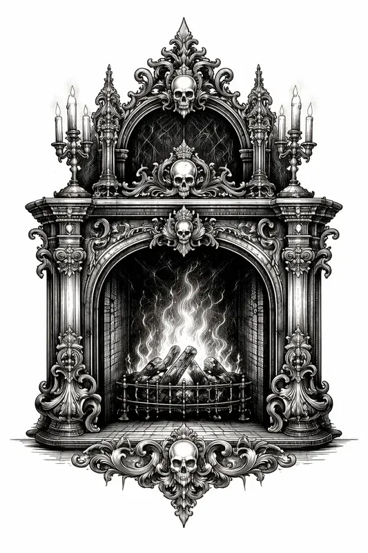 Baroque Gothic Castle Tattoos