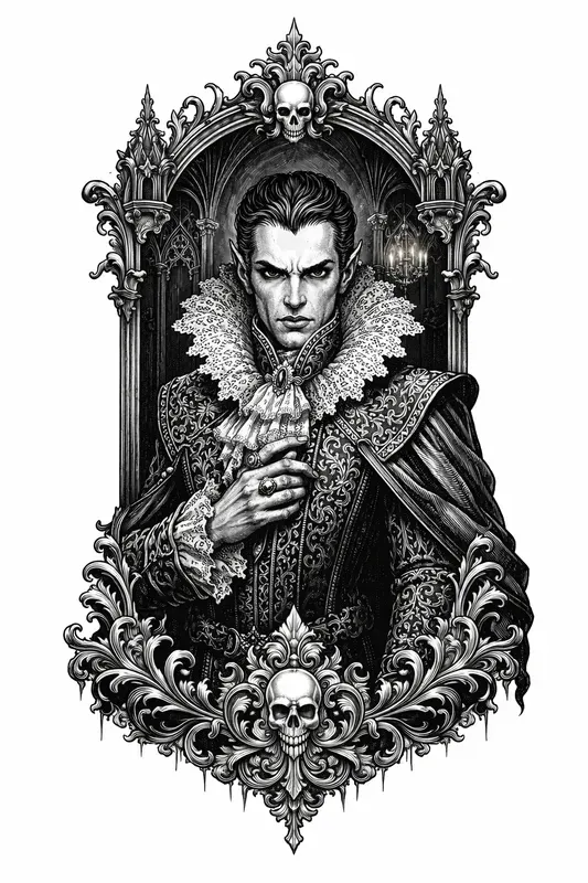 Baroque Gothic Castle Tattoos