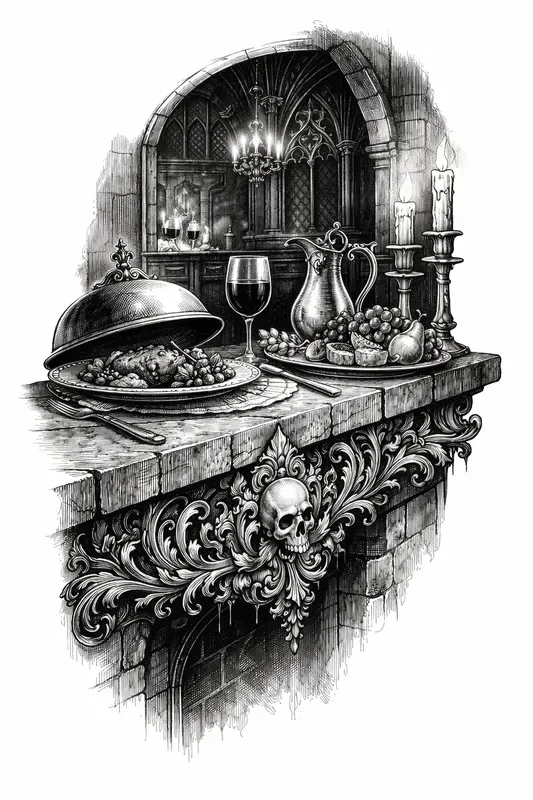 Baroque Gothic Castle Tattoos