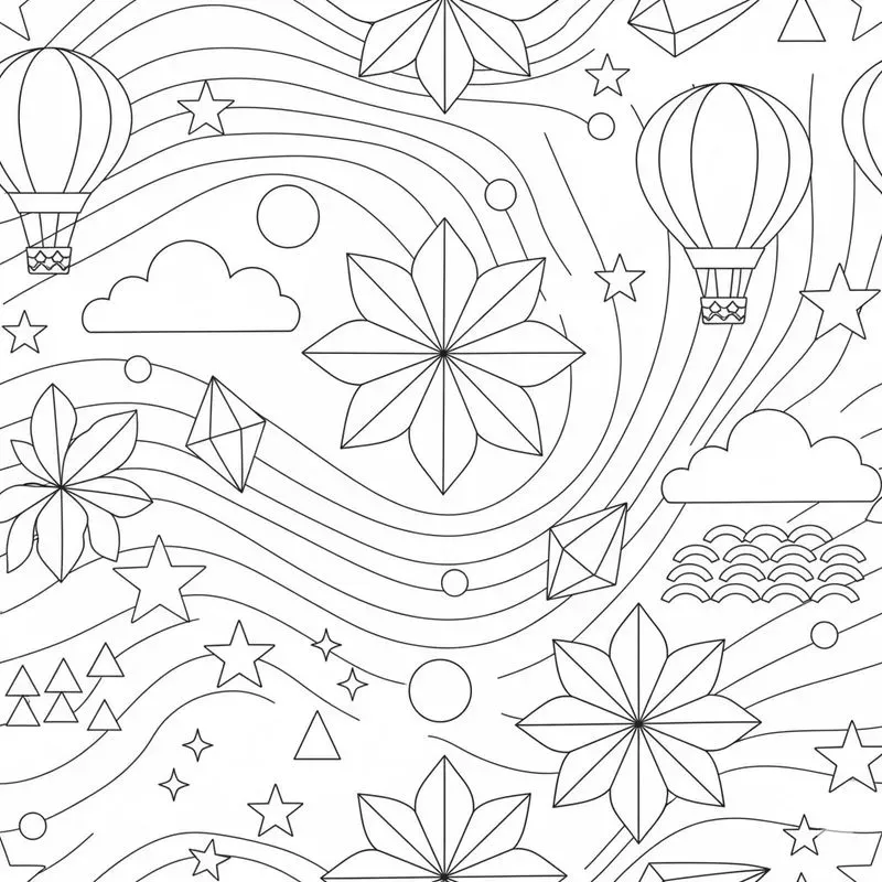 Simple Line Art Coloring