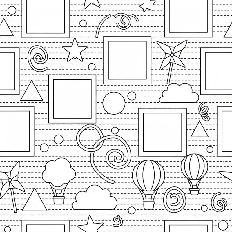 Simple Line Art Coloring