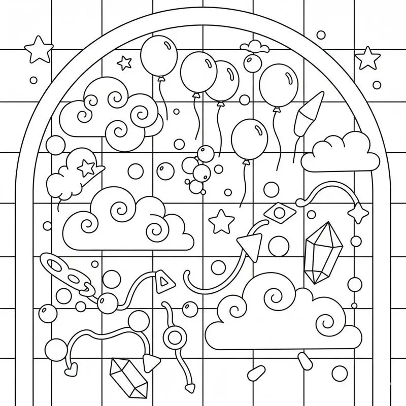 Simple Line Art Coloring