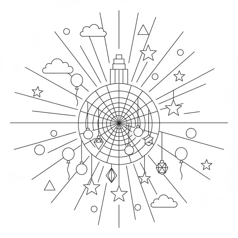 Simple Line Art Coloring