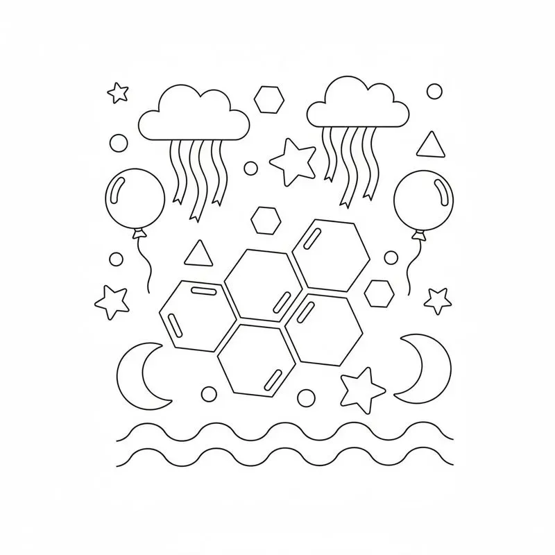 Simple Line Art Coloring