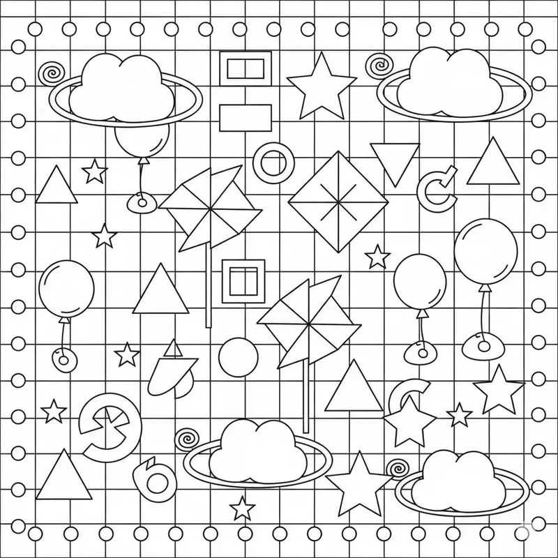 Simple Line Art Coloring