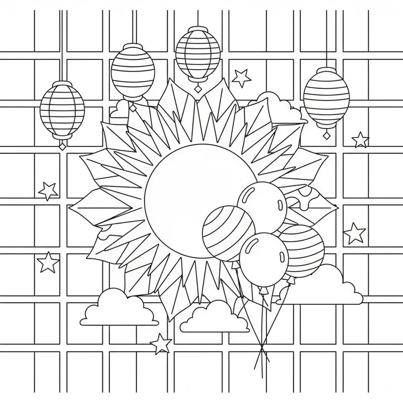 Simple Line Art Coloring