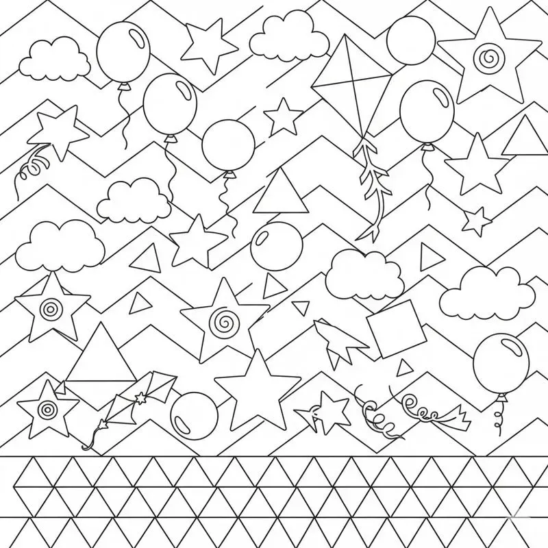 Simple Line Art Coloring
