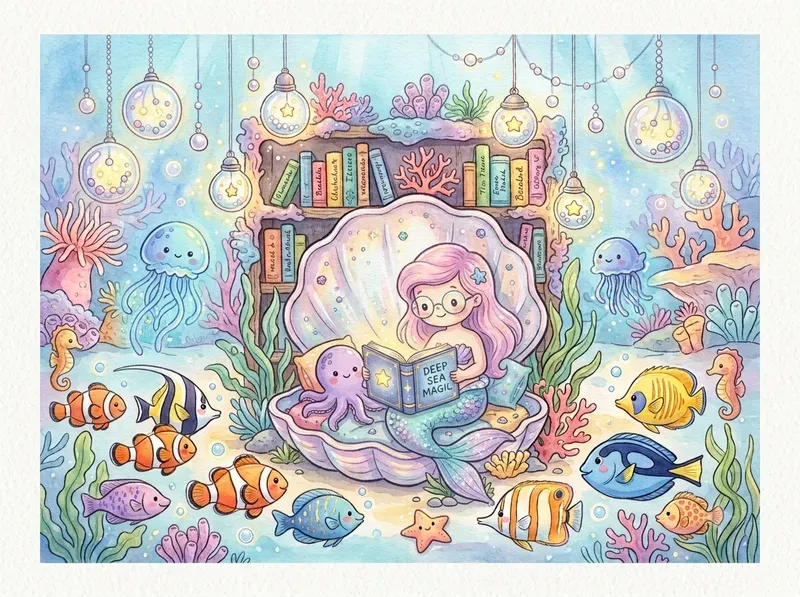 Cute Watercolor Storybook Art