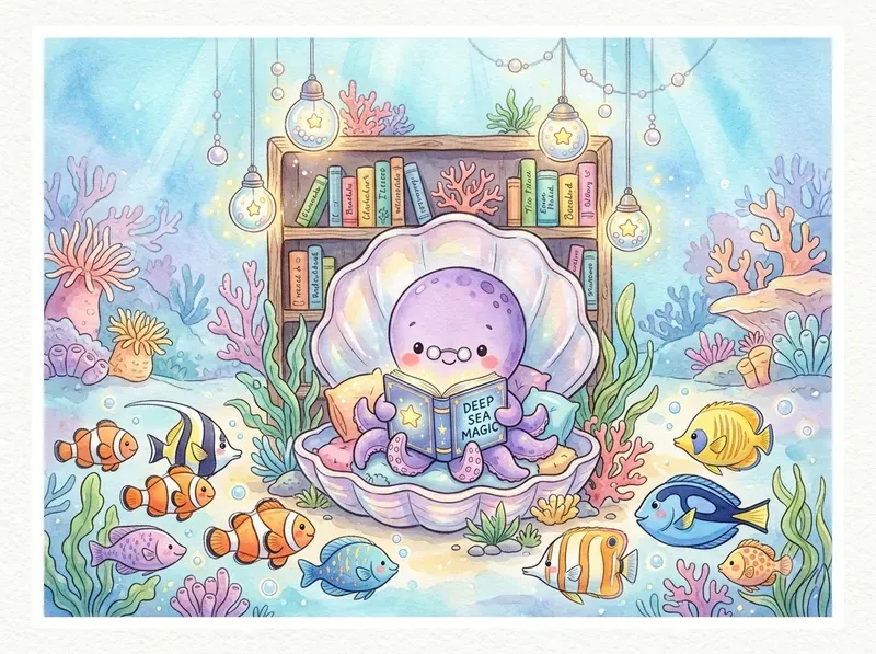 Cute Watercolor Storybook Art