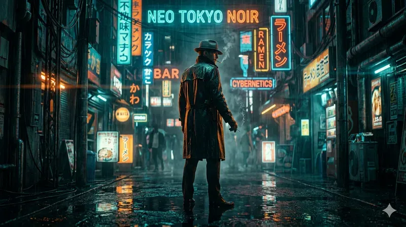Cinematic Cyberpunk Neonoir Photography