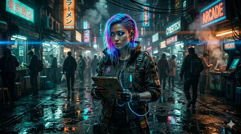 Cinematic Cyberpunk Neonoir Photography