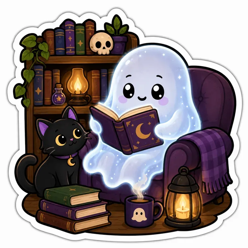 Cute Ghost Sticker Packs Kawaii Halloween