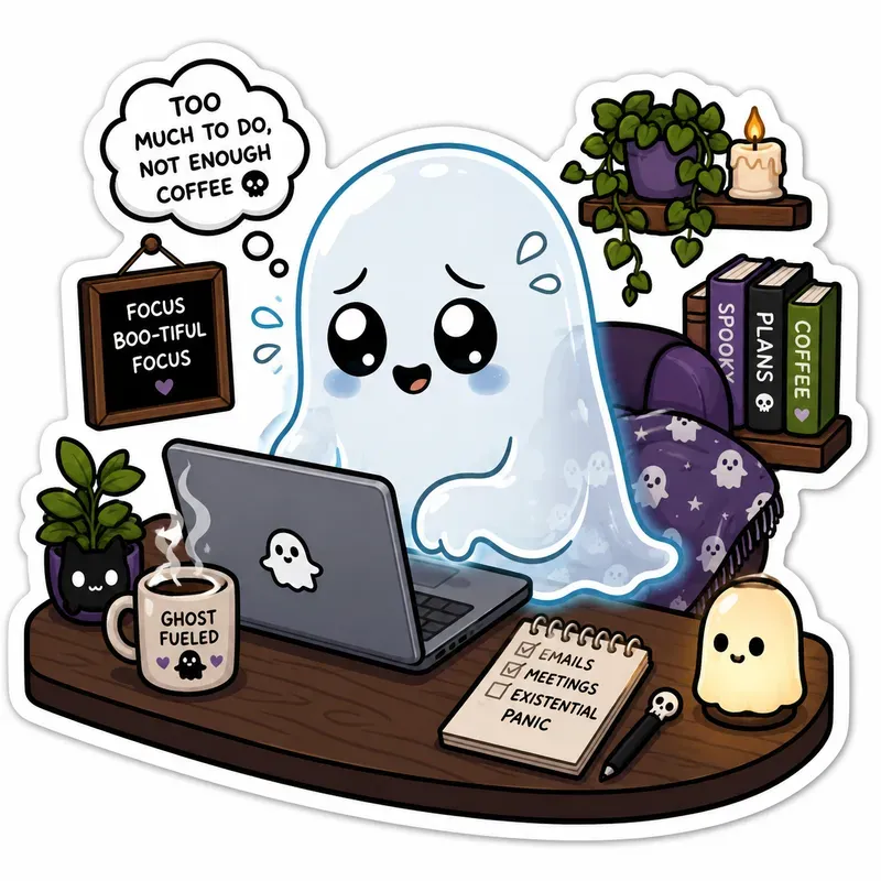 Cute Ghost Sticker Packs Kawaii Halloween