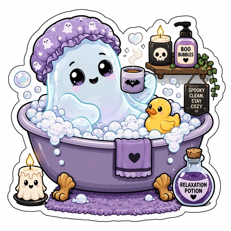 Cute Ghost Sticker Packs Kawaii Halloween