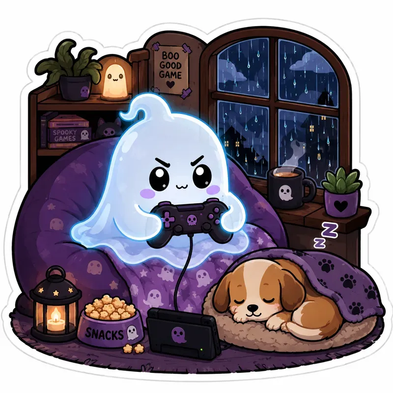 Cute Ghost Sticker Packs Kawaii Halloween