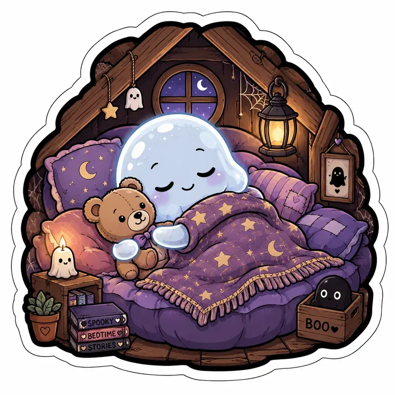 Cute Ghost Sticker Packs Kawaii Halloween