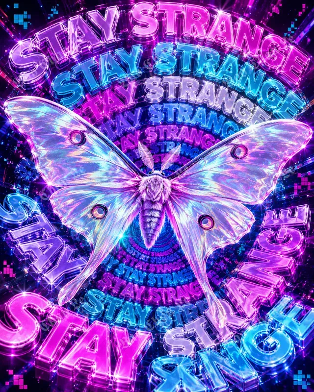 Y2k 3D Type Portal Posters