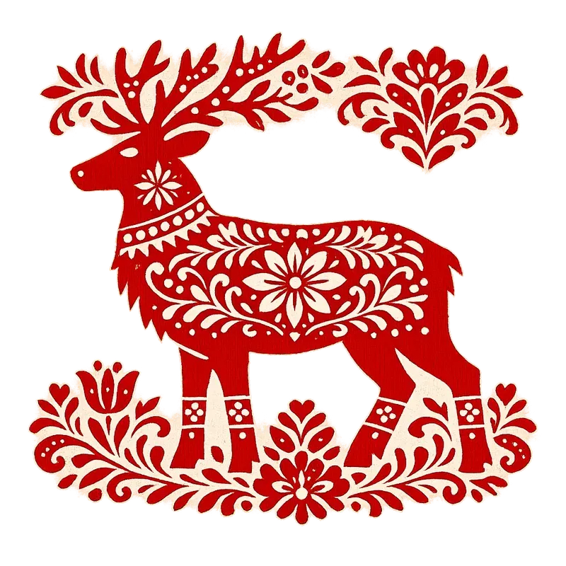 Nordic Folk Art Ephemera Elements Packs