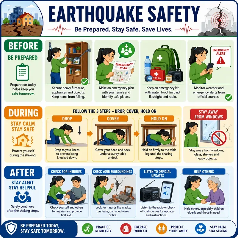 Earthquake Safety Infographic Packs