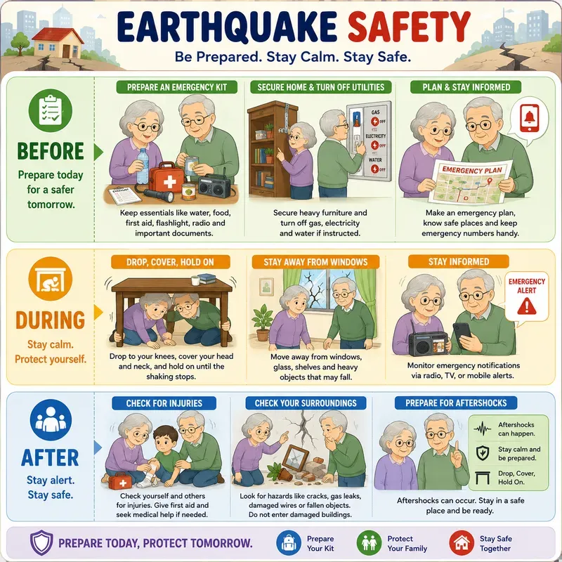 Earthquake Safety Infographic Packs