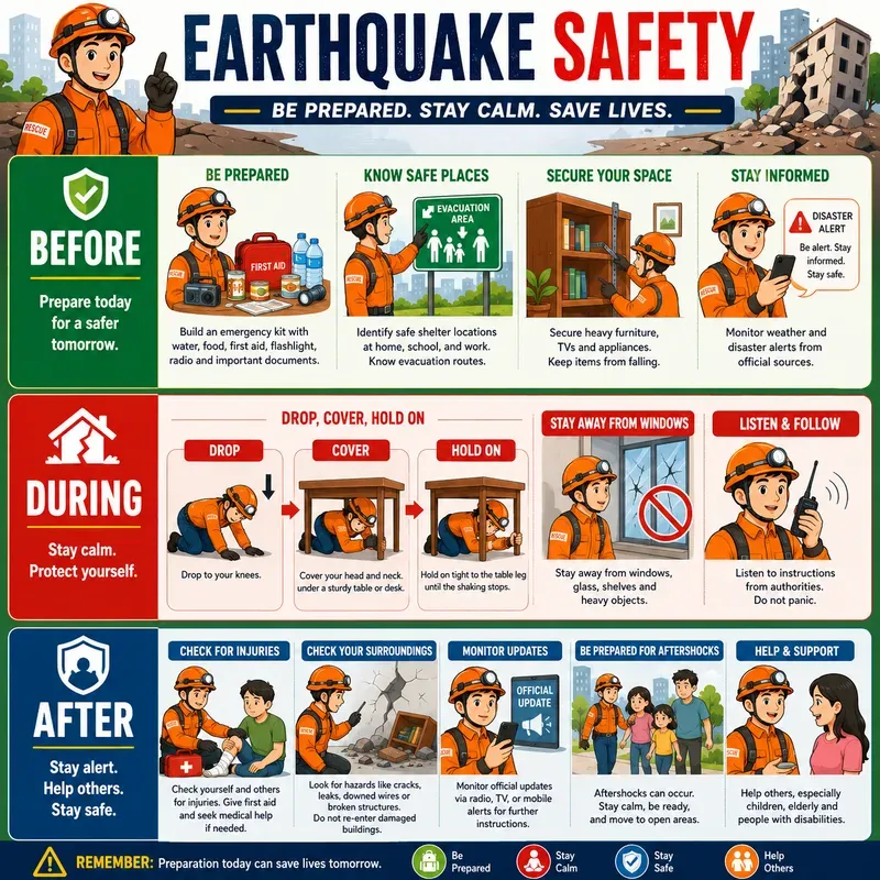 Earthquake Safety Infographic Packs