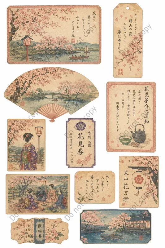 Vintage Japan Ephemera Sheets