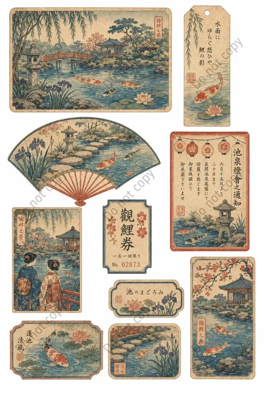 Vintage Japan Ephemera Sheets