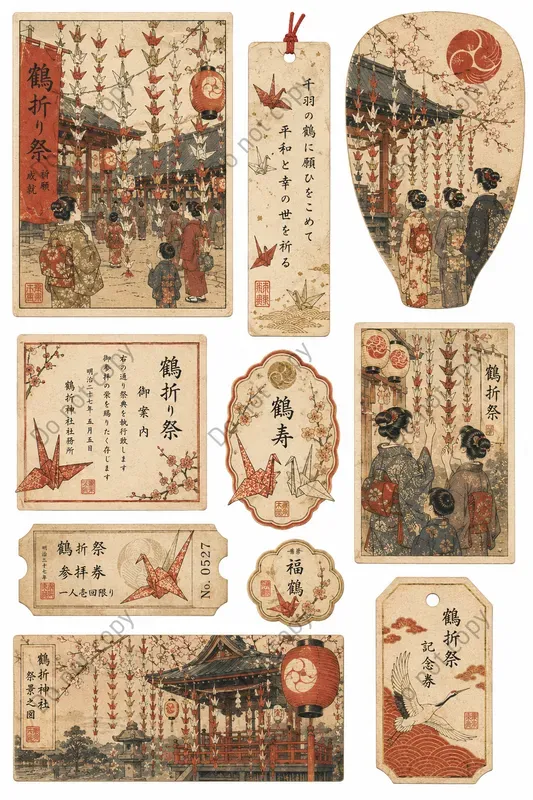 Vintage Japan Ephemera Sheets