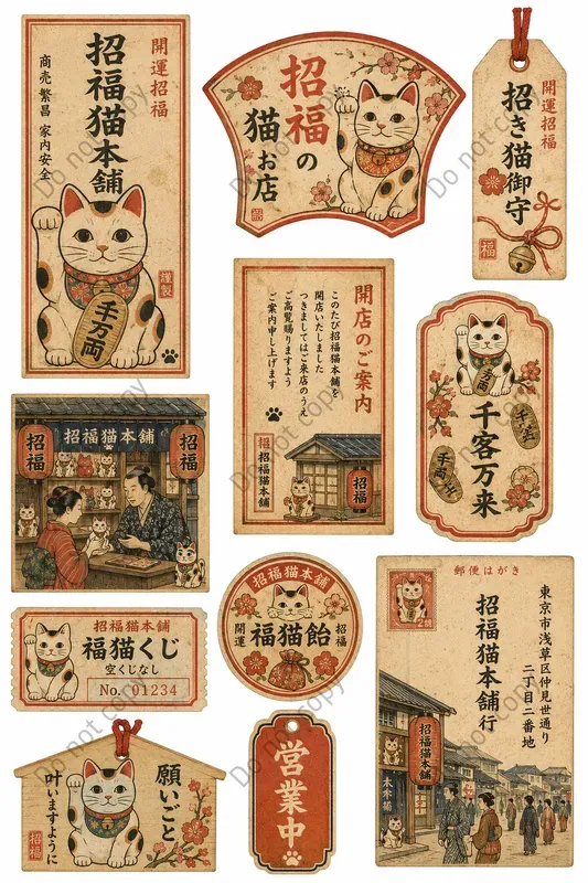 Vintage Japan Ephemera Sheets