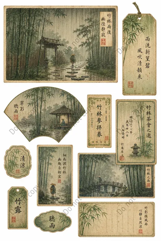 Vintage Japan Ephemera Sheets
