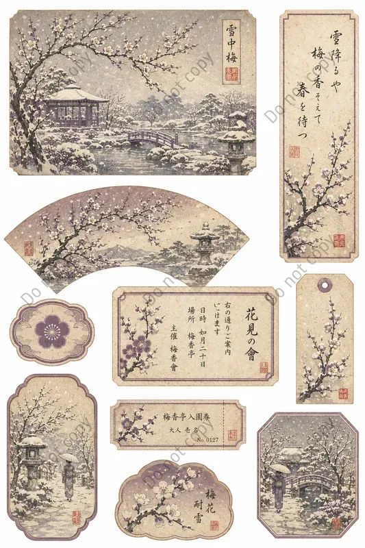 Vintage Japan Ephemera Sheets