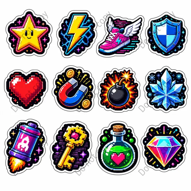 Retro Gamer Sticker Sheets