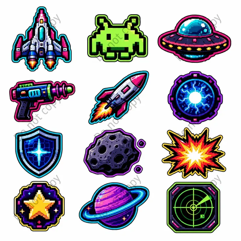 Retro Gamer Sticker Sheets