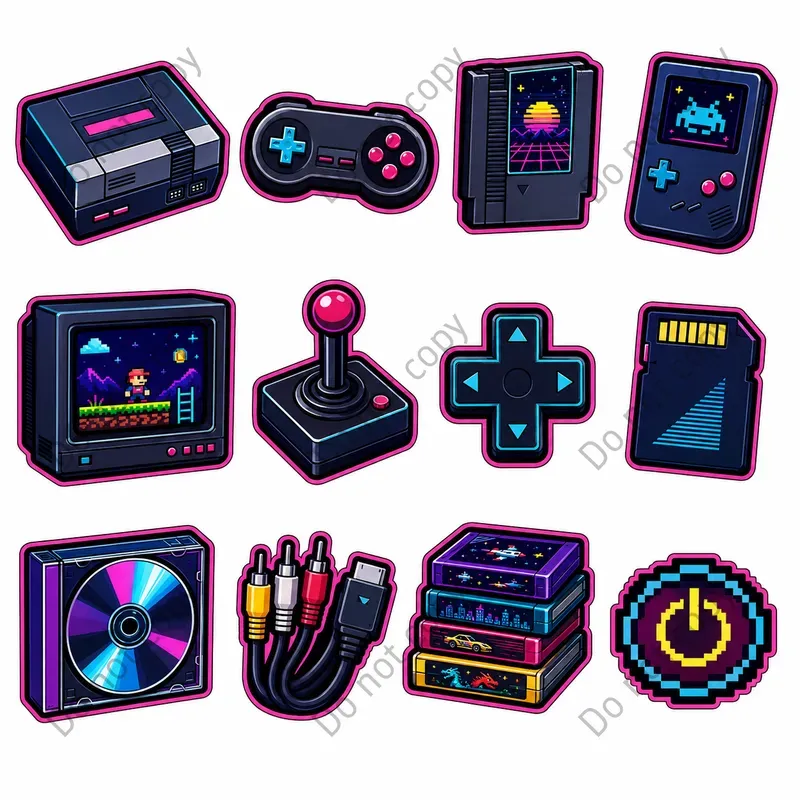 Retro Gamer Sticker Sheets