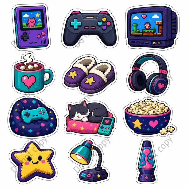 Retro Gamer Sticker Sheets