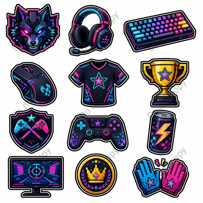 Retro Gamer Sticker Sheets