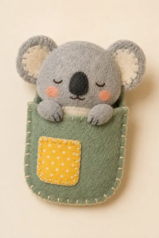 Handmade Felt Pocket Animals