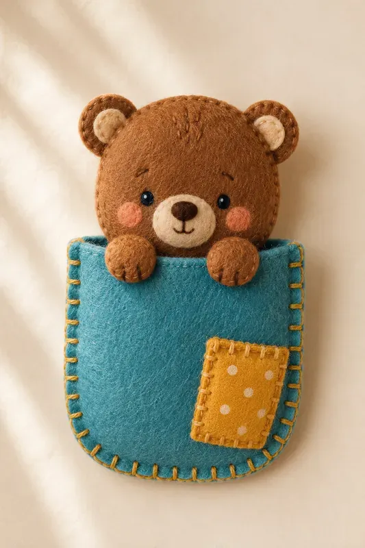 Handmade Felt Pocket Animals