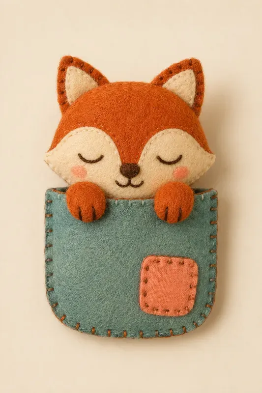 Handmade Felt Pocket Animals