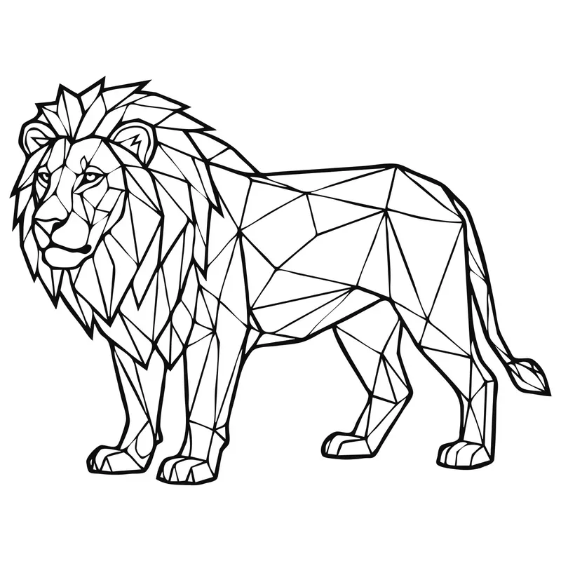 Lowpoly Animal Art Kdp Coloring Books