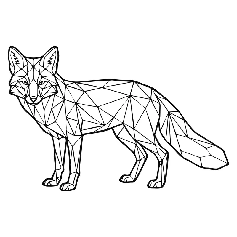 Lowpoly Animal Art Kdp Coloring Books