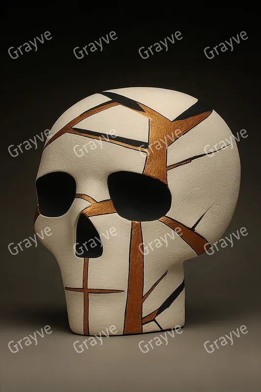 Surreal Porcelain Gold Kintsugi Art