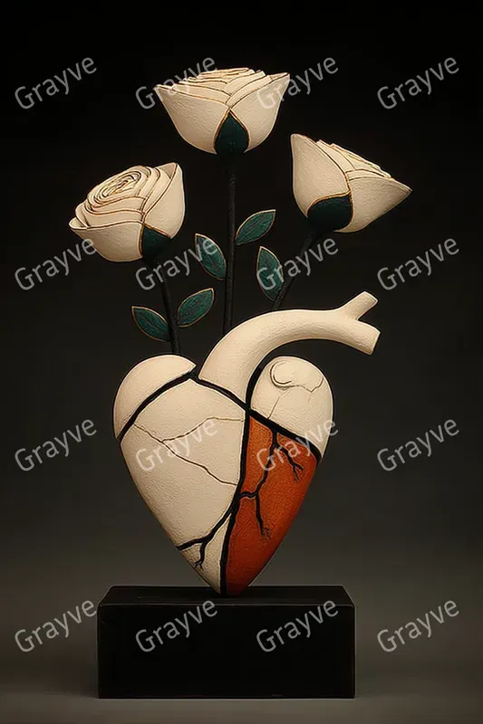 Surreal Porcelain Gold Kintsugi Art