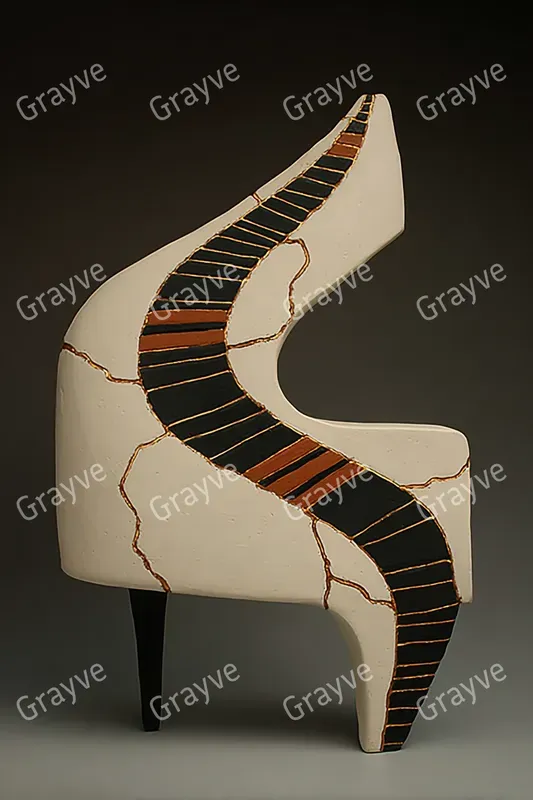 Surreal Porcelain Gold Kintsugi Art