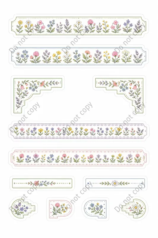 Deco Border Strip Sticker Sheets