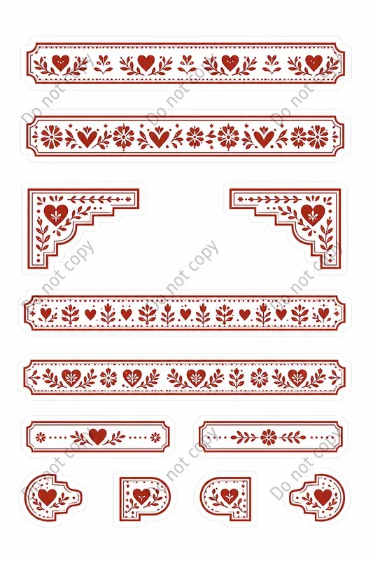 Deco Border Strip Sticker Sheets