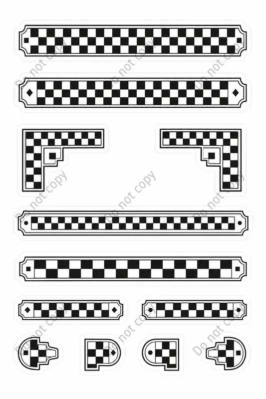 Deco Border Strip Sticker Sheets