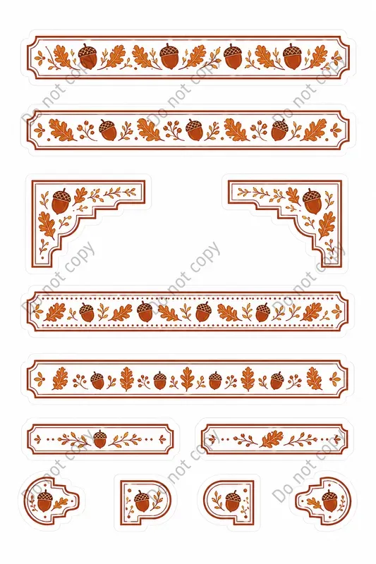 Deco Border Strip Sticker Sheets