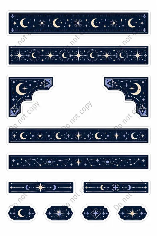 Deco Border Strip Sticker Sheets